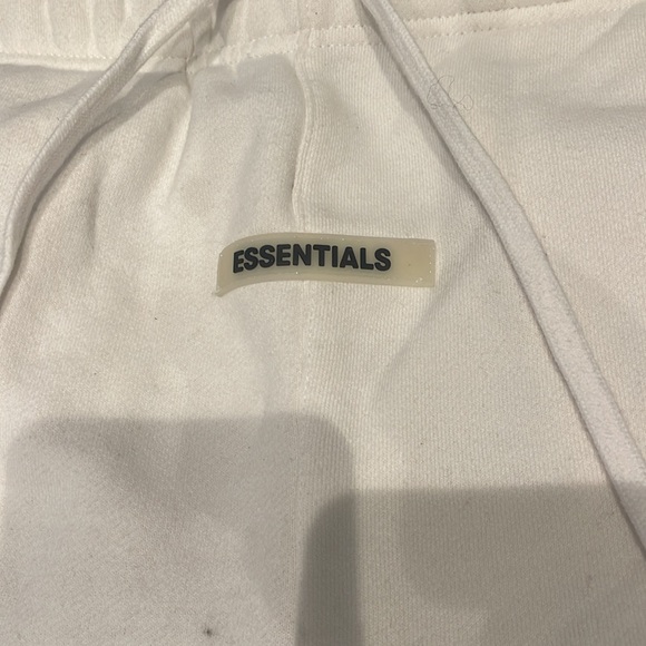 Fear of god essentials cream sweat pants size large worn - Picture 3 of 5